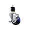 Service Caster 3'' SS Solid Poly Swivel 1-7/8'' Expanding Stem Caster with Brake SCC-SSEX20S314-SPUS-TLB-178 - alternate 1